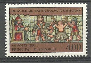 Znaczek Andora (francuska) 1992 Mi 443 Czyste **