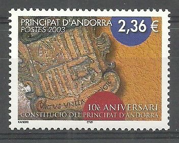Znaczek Andora (francuska) 2003 Mi 598 Czyste **