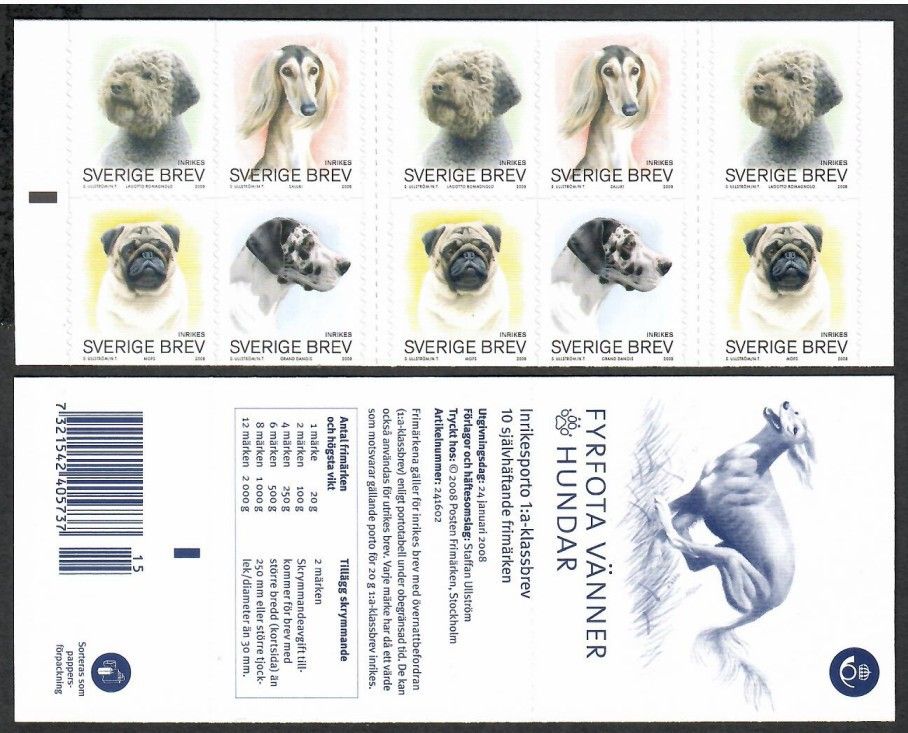 Znaczek Szwecja 2008 Mi mh 2618-2621 Czyste **