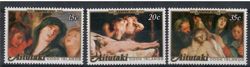 Znaczek Aitutaki 1977 Mi 251-253 Czyste **