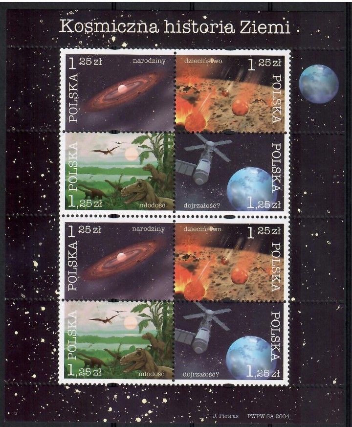 Znaczek Polska 2004 Mi ark 4162-4165 Fi ark 4012-4015 Czyste **