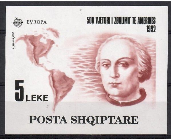 Znaczek Albania 1992 Mi bl 97 Czyste **