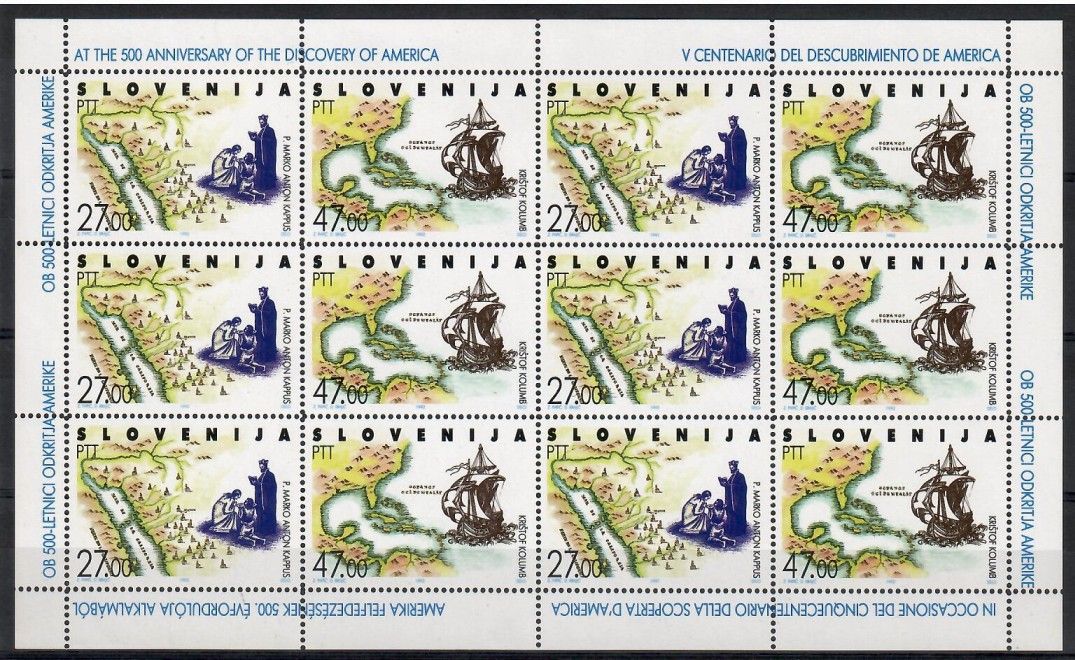 Znaczek Słowenia 1992 Mi ark 20-21 Czyste **