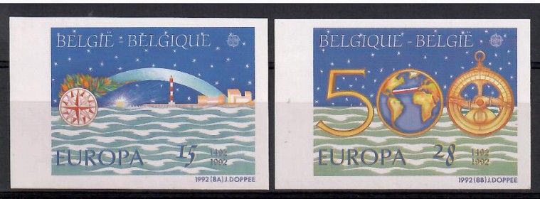 Znaczek Belgia 1992 Mi 2506-2507B Czyste **