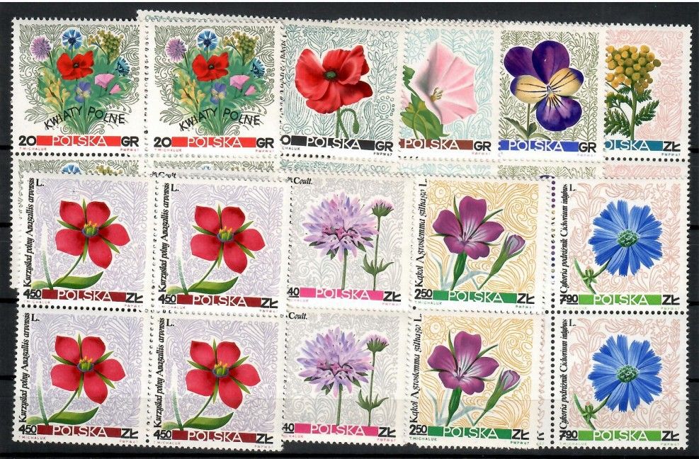 Znaczek Polska 1967 Mi 1781-1789 Fi 1634-1642 Czyste **
