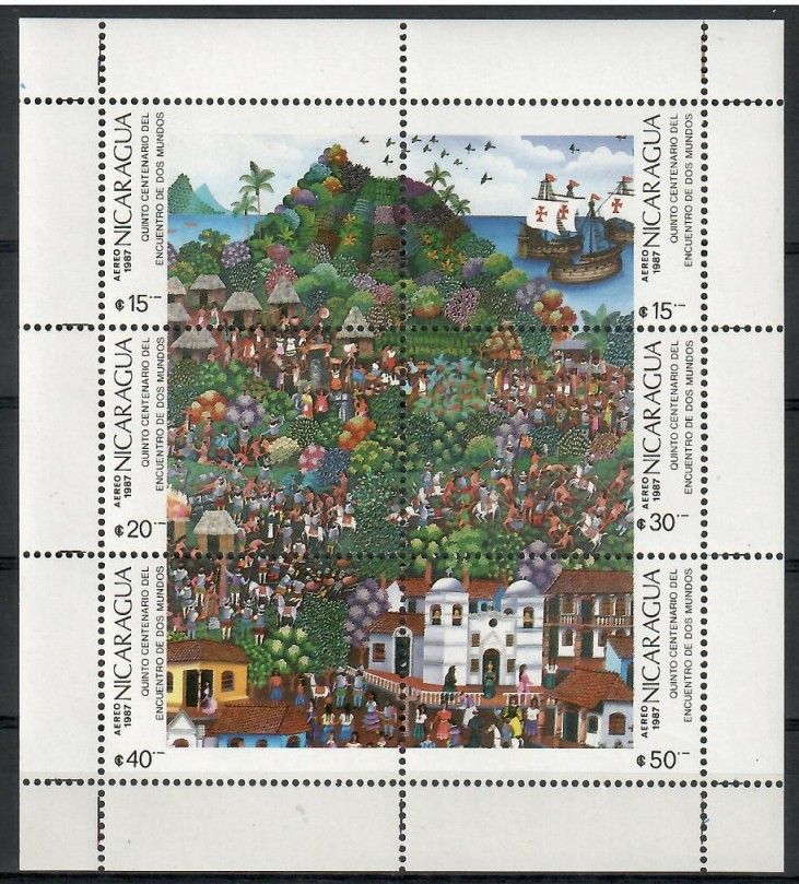 Znaczek Nikaragua 1987 Mi ark 2823-2828 Czyste **