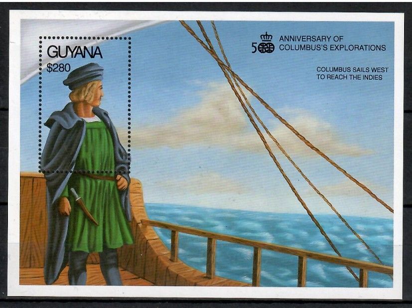 Znaczek Gujana 1992 Mi bl 164 Czyste **