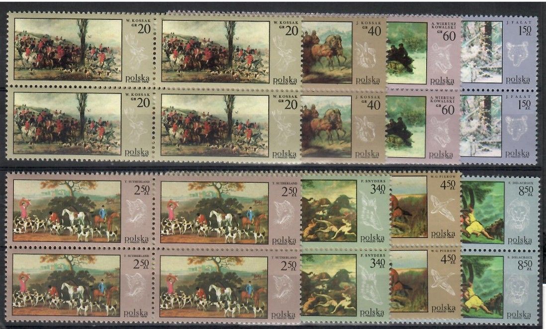 Znaczek Polska 1968 Mi 1890-1897 Fi 1743-1750 Czyste **