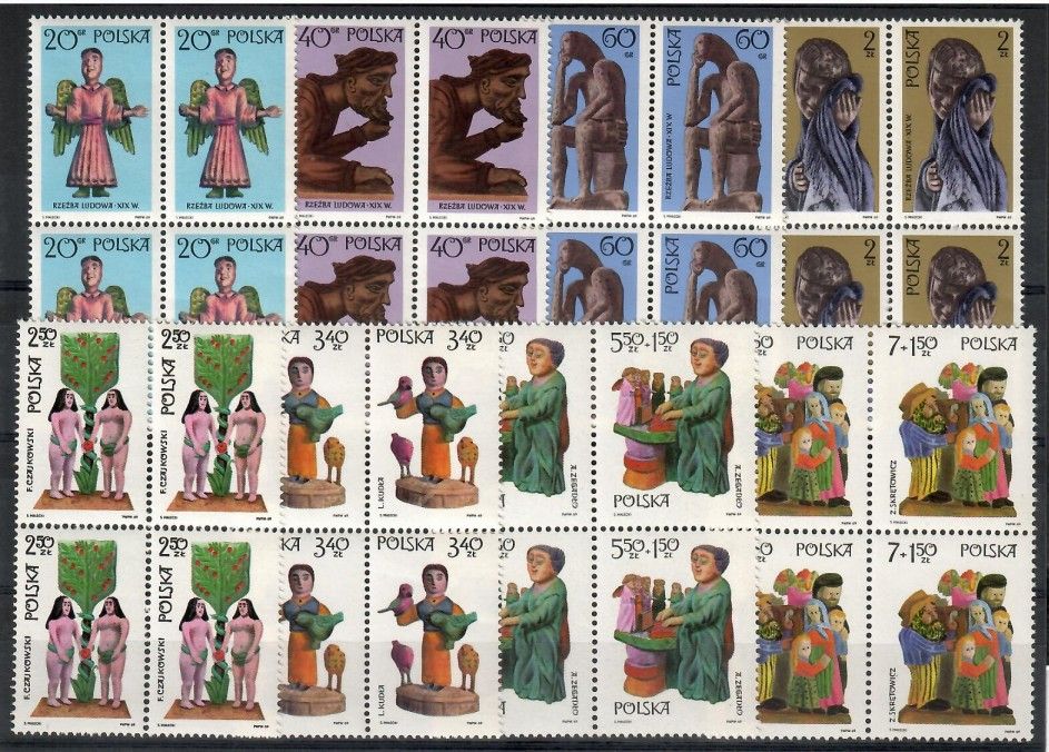 Znaczek Polska 1969 Mi 1971-1978 Fi 1824-1831 Czyste **
