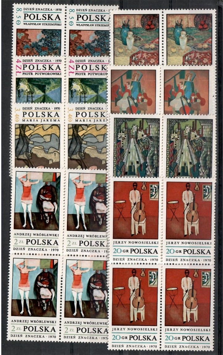 Znaczek Polska 1970 Mi 2032-2039 Fi 1885-1892 Czyste **