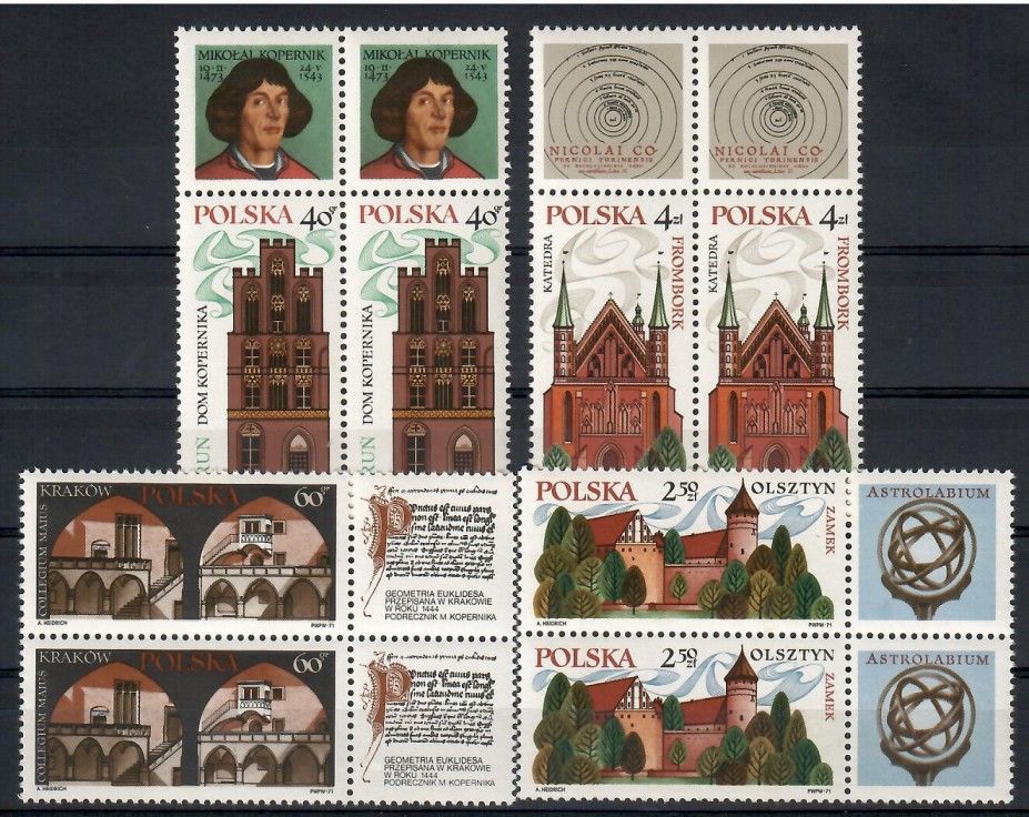Znaczek Polska 1971 Mi zf 2088-2091 Fi zf 1940-1943 Czyste **