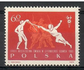 Znaczek Polska 1963 Mi 1407 Fi 1259 Czyste **