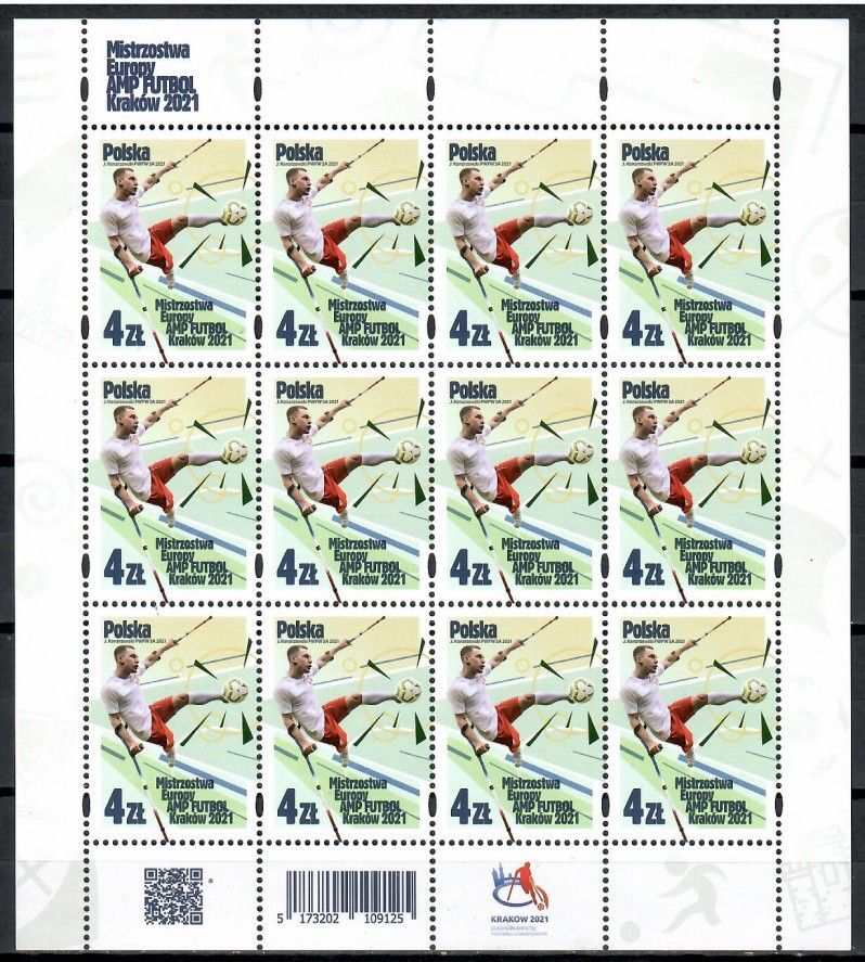 Znaczek Polska 2021 Mi ark 5323 Fi ark 5173 Czyste **