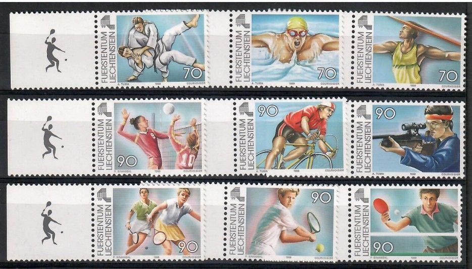 Znaczek Liechtenstein 1999 Mi 1203-1211 Czyste **