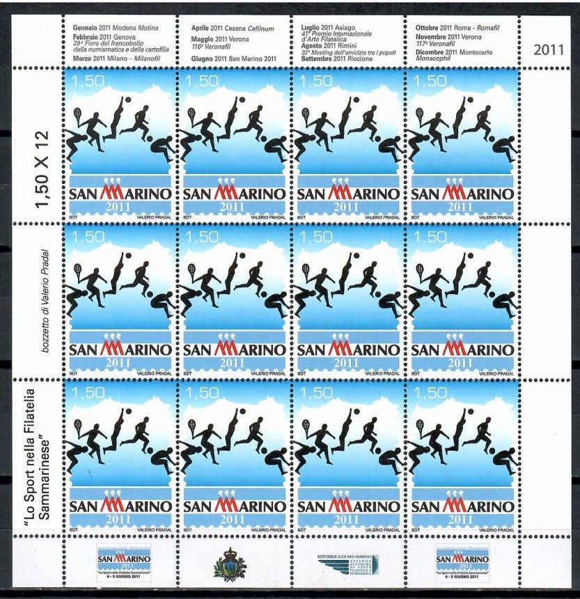 Znaczek San Marino 2011 Mi ark 2465 Czyste **