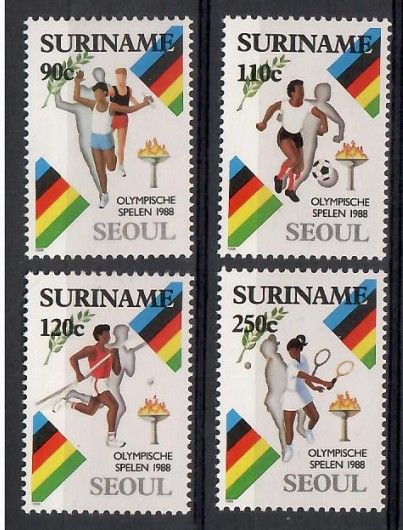 Znaczek Surinam 1988 Mi 1264-1267 Czyste **