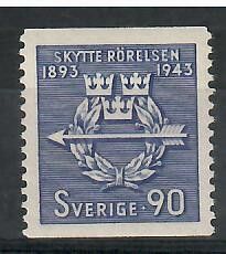 Znaczek Szwecja 1943 Mi 301 Czyste **