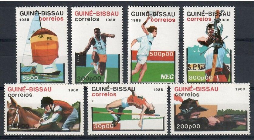 Znaczek Gwinea Bissau 1988 Mi 935-941 Czyste **