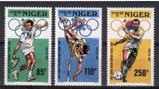 Znaczek Niger 1987 Mi 1015-1017 Czyste **