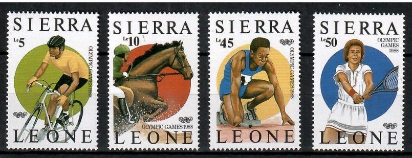 Znaczek Sierra Leone 1987 Mi 997-1000 Czyste **