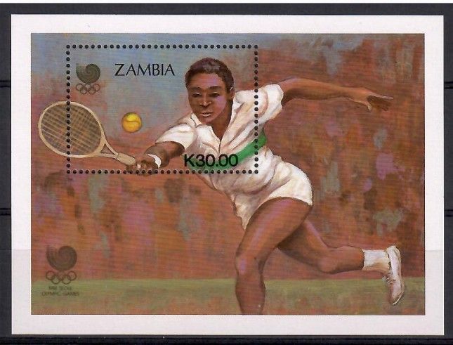 Znaczek Zambia 1988 Mi bl 16 Czyste **