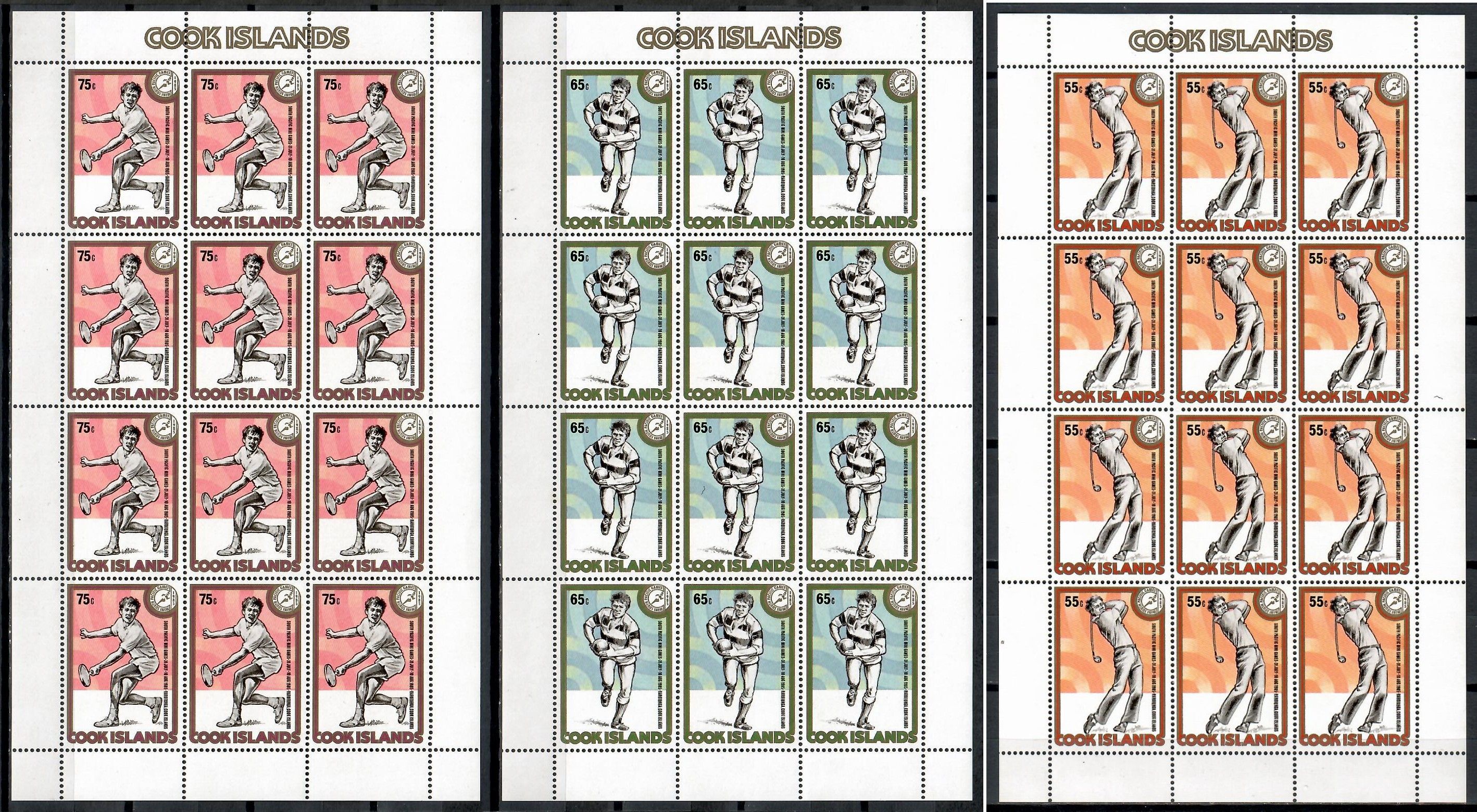 Znaczek Wyspy Cooka 1985 Mi ark 1074-1076 Czyste **
