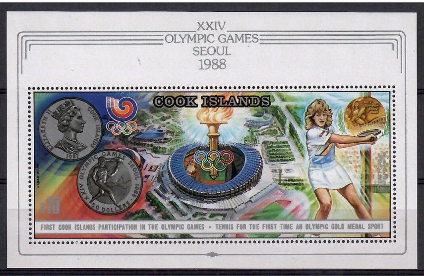 Znaczek Wyspy Cooka 1988 Mi bl 185 Czyste **