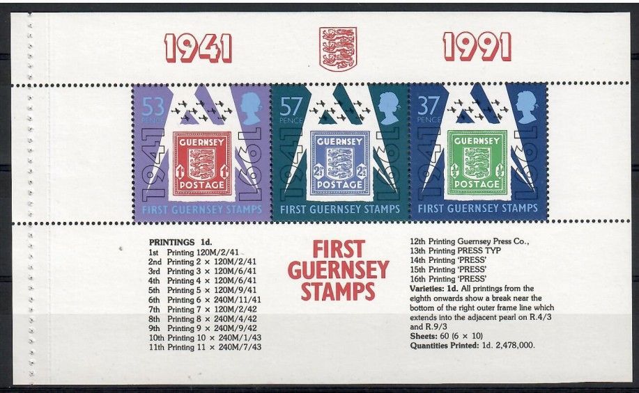 Znaczek Guernsey 1991 Mi h-blatt 35 Czyste **