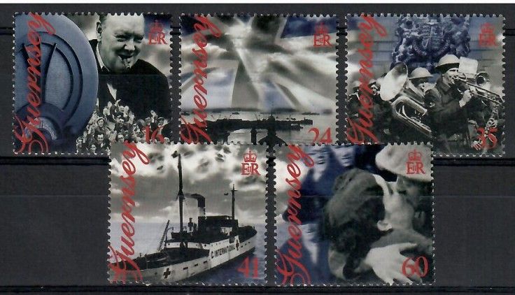 Znaczek Guernsey 1995 Mi 672-676I Czyste **