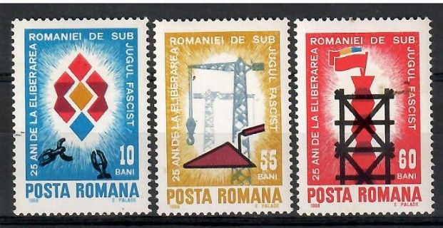 Znaczek Rumunia 1969 Mi 2786-2788 Czyste **