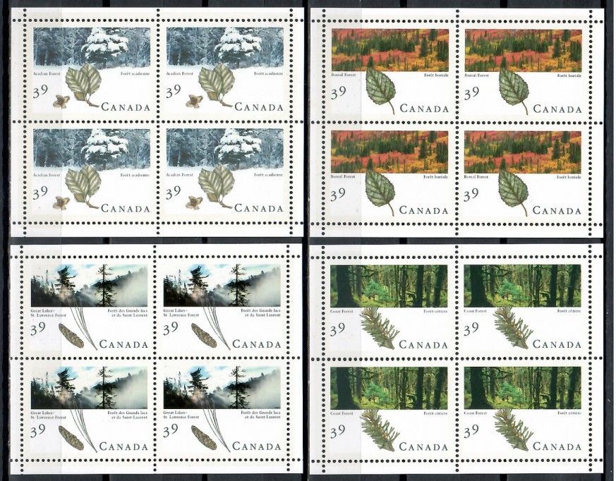Znaczek Kanada 1990 Mi ark 1191-1194 Czyste **