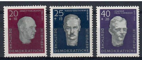 Znaczek NRD / DDR 1957 Mi 606-608 Czyste **