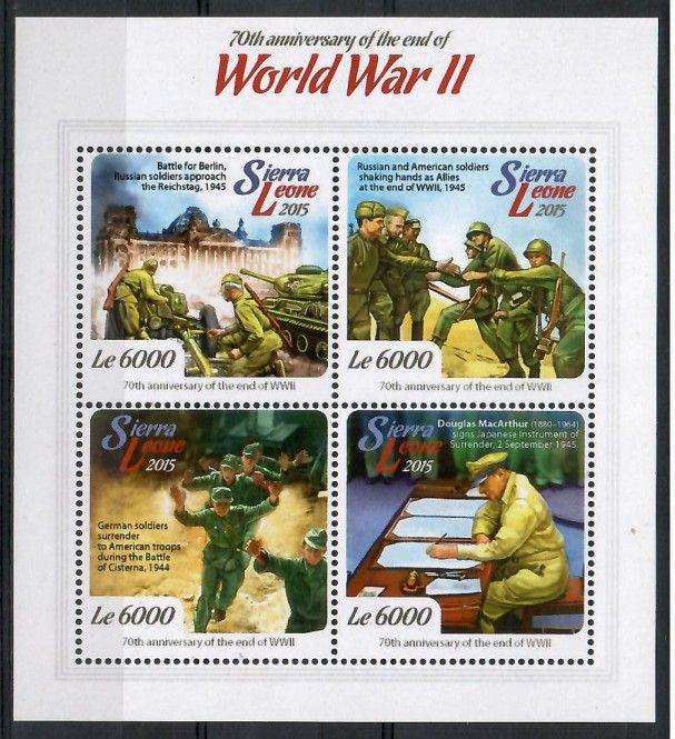 Znaczek Sierra Leone 2015 Mi ark 6138-6141 Czyste **