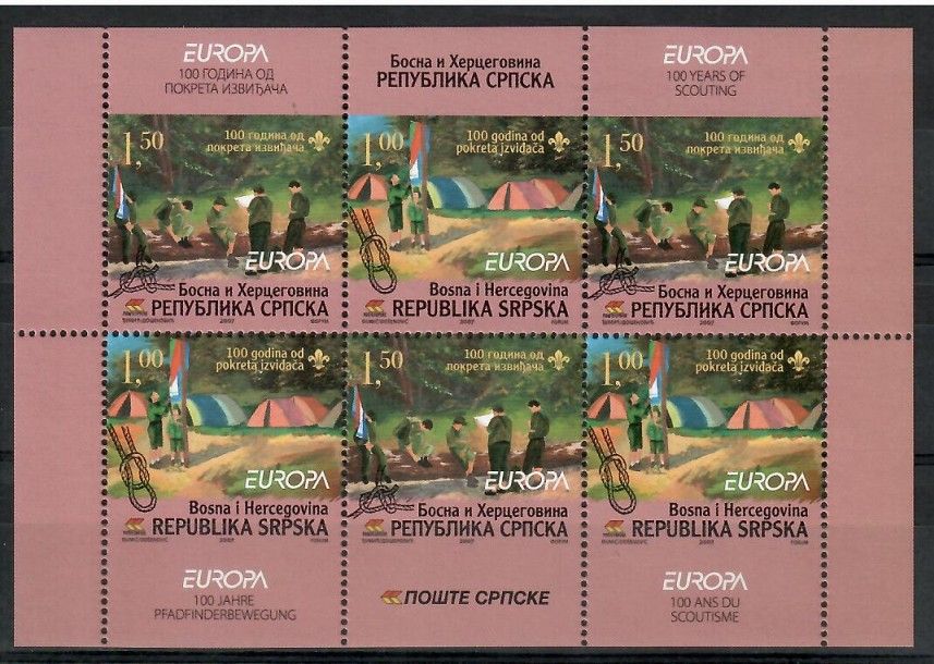 Znaczek Republika Serbska 2007 Mi h-blatt 10 Czyste **