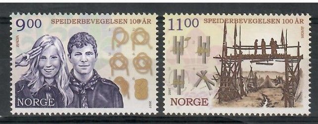 Znaczek Norwegia 2007 Mi 1619-1620 Czyste **