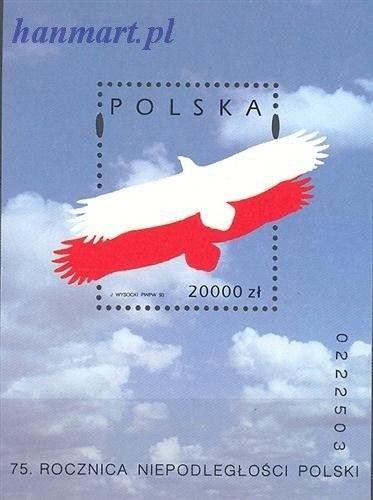 Znaczek Polska 1993 Mi bl 124 Fi bl 154 Czyste **
