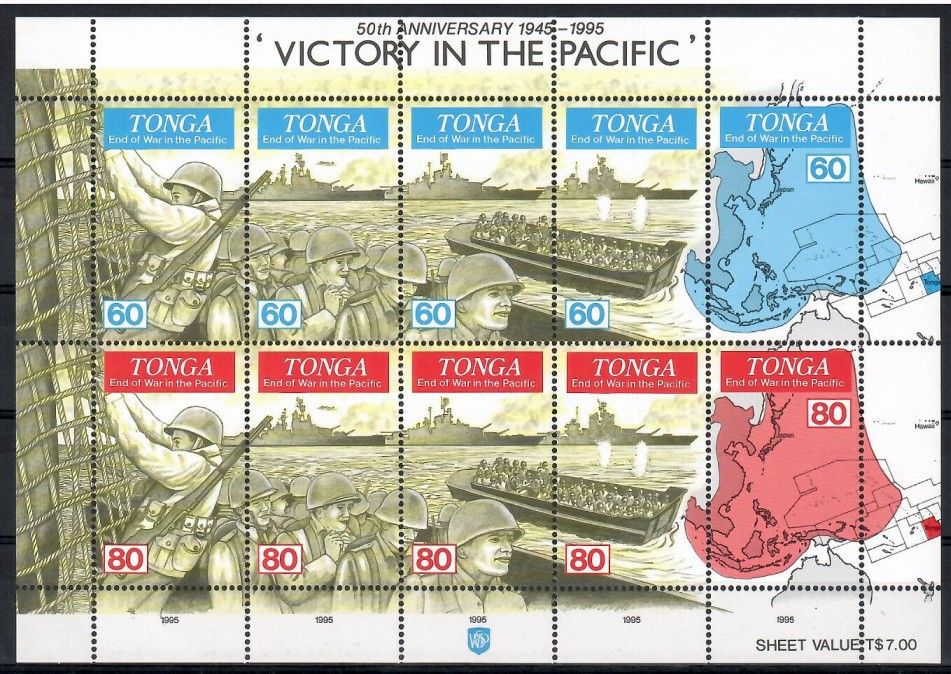 Znaczek Tonga 1995 Mi ark 1372-1381 Czyste **