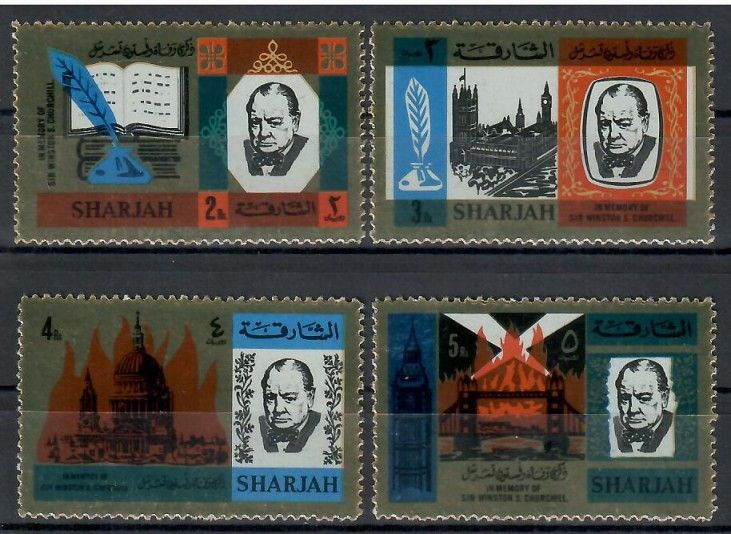 Znaczek Sharjah 1966 Mi 221-224a Czyste **
