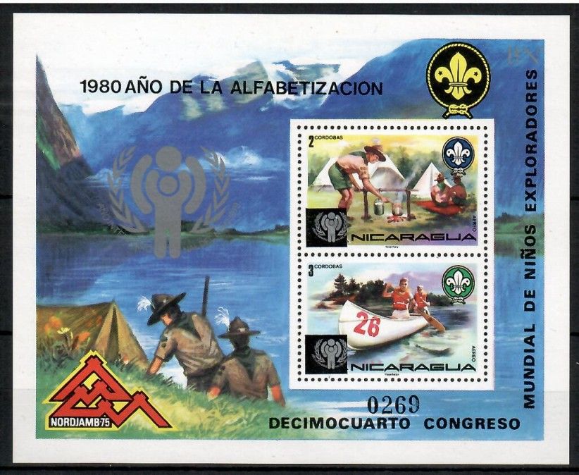 Znaczek Nikaragua 1980 Mi bl 120 Czyste **
