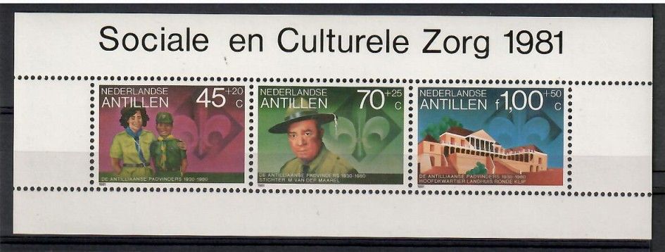 Znaczek Antyle Holenderskie 1981 Mi bl 17 Czyste **