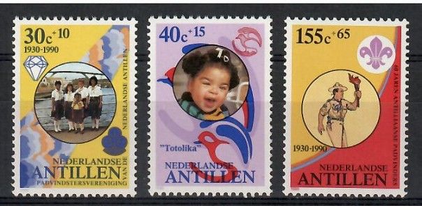 Znaczek Antyle Holenderskie 1990 Mi 682-684 Czyste **