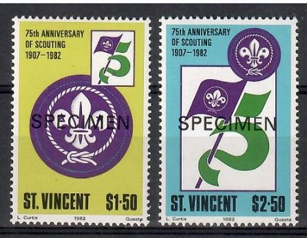 Znaczek St. Vincent 1982 Mi spe 637-638 Czyste **