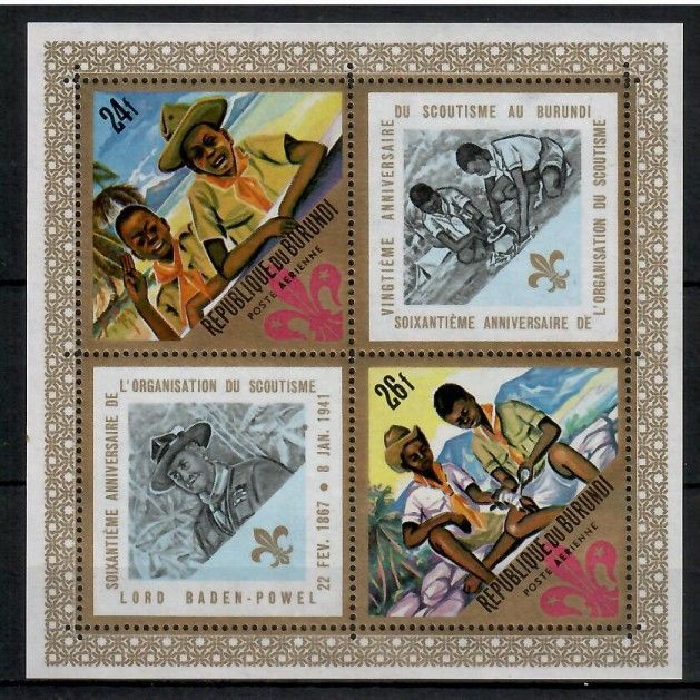 Znaczek Burundi 1968 Mi bl 25 Czyste **