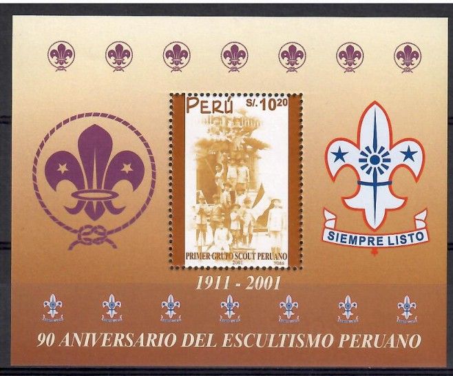 Znaczek Peru 2002 Mi bl 21 Czyste **