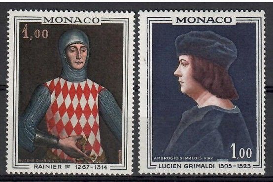 Znaczek Monako 1967 Mi 876-877 Czyste **