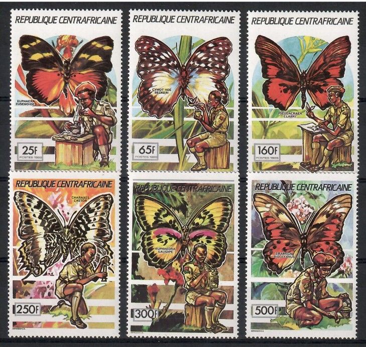 Znaczek Republika Środkowoafrykańska 1990 Mi 1418-1423 Czyste **