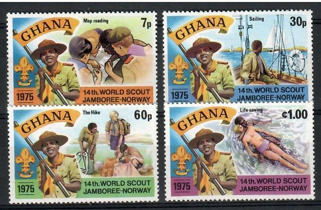 Znaczek Ghana 1976 Mi 613-616 Czyste **