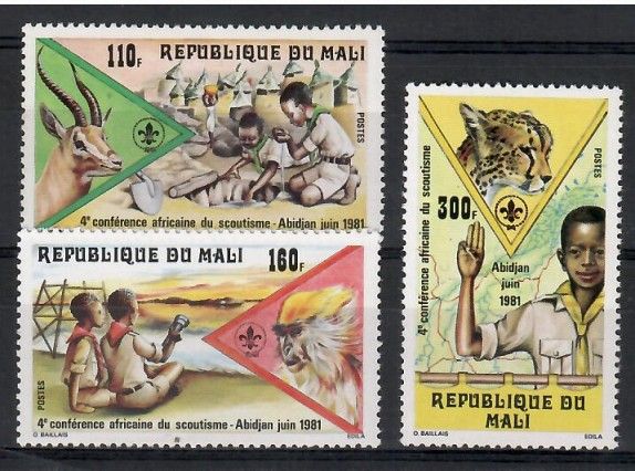 Znaczek Mali 1981 Mi 859-861 Czyste **