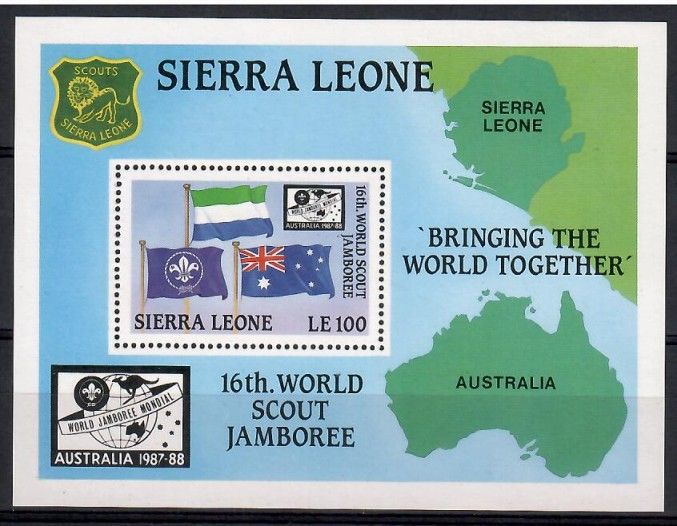 Znaczek Sierra Leone 1987 Mi bl 70 Czyste **