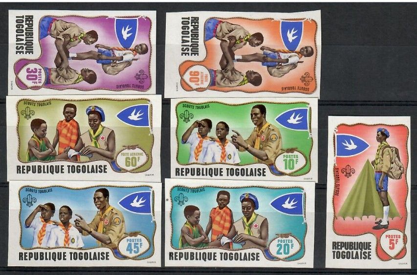 Znaczek Togo 1968 Mi 672-678B Czyste **